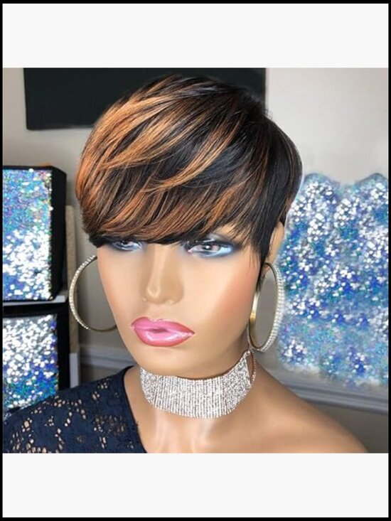 Short Pixie Cut Wig Layered Human Hair Glueless Daily Wear Chic Style main image 5